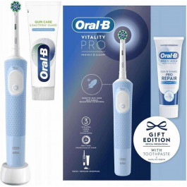   Oral-B Vitality D103.413.3 PRO Protect X Clean Vapor Blue + toothpaste