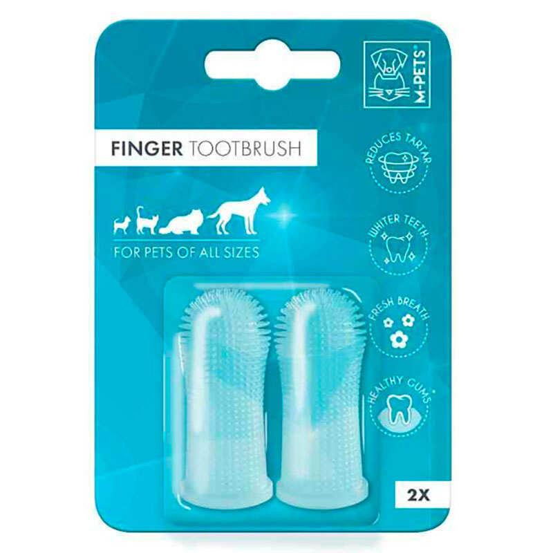 M-Pets (М-Петс) Finger Toothbrush – Зубна щітка на палець 2x2x4,5 см (2 шт.) (945159) - зображення 1