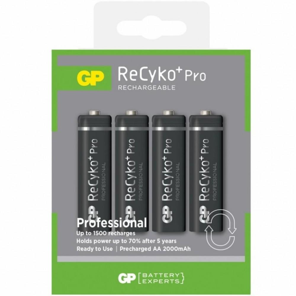 GP Batteries AA 2000mAh NiMh 4шт ReCyko+ Pro (GP210AAHCBE-2GBE4) - зображення 1