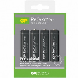   GP Batteries AA 2000mAh NiMh 4шт ReCyko+ Pro (GP210AAHCBE-2GBE4)