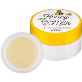   A'PIEU Ночная маска для губ  Honey & Milk Lip Sleeping Pack молочно-медовая, 6.7 г (8806185745413)