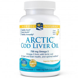   Nordic Naturals Жирные кислоты Nordic Naturals Arctic Cod Liver Oil, 90 капсул