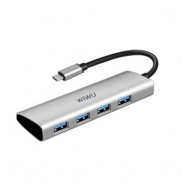   WIWU Adapter Apollo A440 USB-C to 4xUSB3.0 HUB Gray