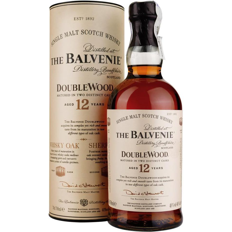 Balvenie Виски Doublewood 12 лет выдержки 0.7 л 40% (5010327505138) - зображення 1