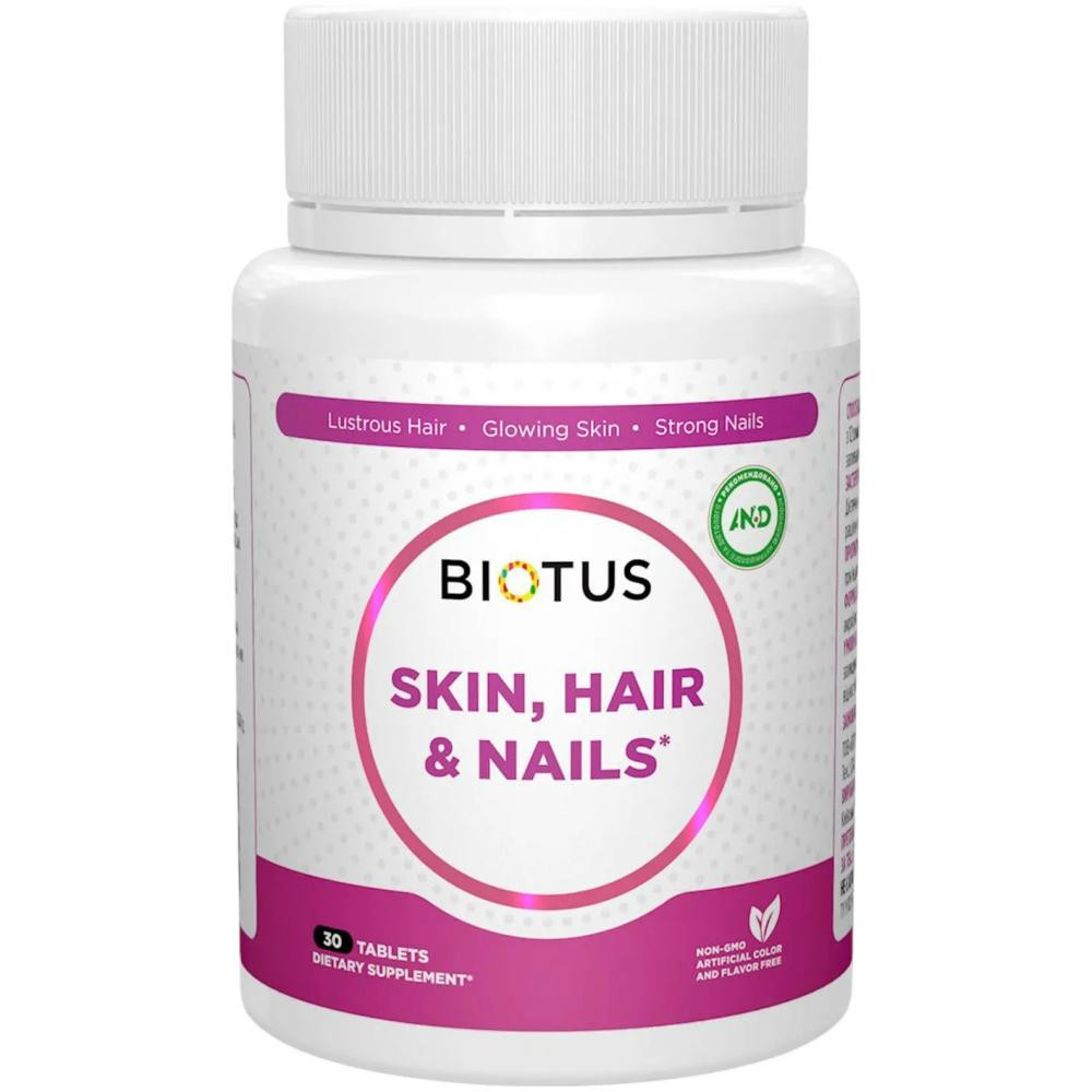 Biotus Hair, Skin & Nails 30 таблеток BIO531194 - зображення 1