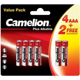   Camelion AAA bat Alkaline 4+2шт Plus Alkaline (4+2LR03-BP)