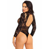 Leg Avenue High neck lace bodysuit Black One Size (SX1083) - зображення 3