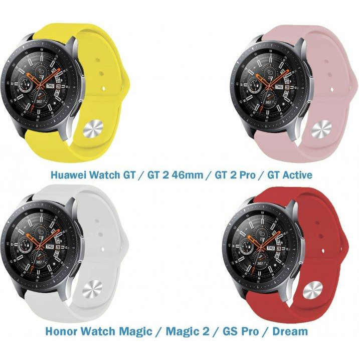 BeCover Набор силиконовых ремешков  4 цвета для Huawei Watch GT / GT 2 46mm / GT 2 Pro / GT Active / Honor W - зображення 1