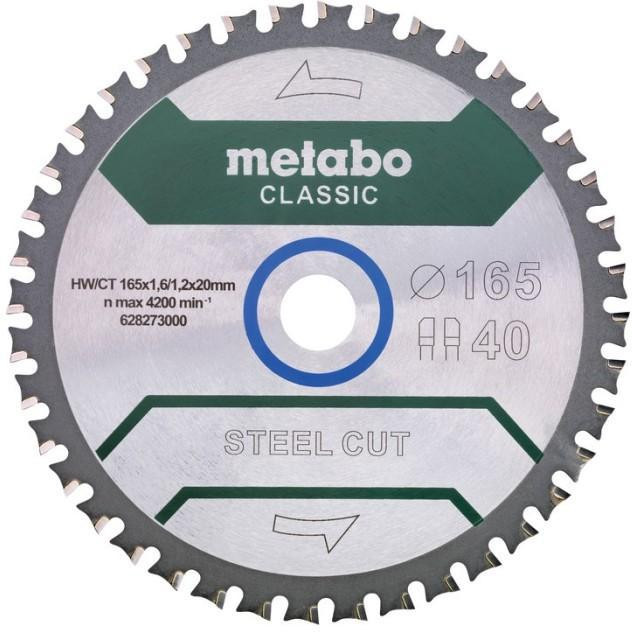 Metabo Пильный диск Metabo Steel cut Classic HW/CT 165х1.6/1.2x20 Z40 - зображення 1