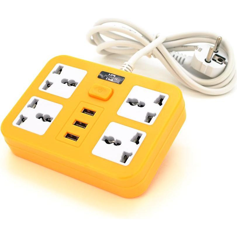 Voltronic TВ-Т15, 4роз, 3*USB Yellow (ТВ-Т15-Yellow) - зображення 1