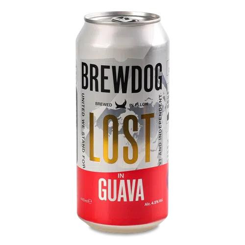 BrewDog Пиво  Lost In Guava світле, 4,5%, 0,44 л ж/б (918611) (5056025462434) - зображення 1