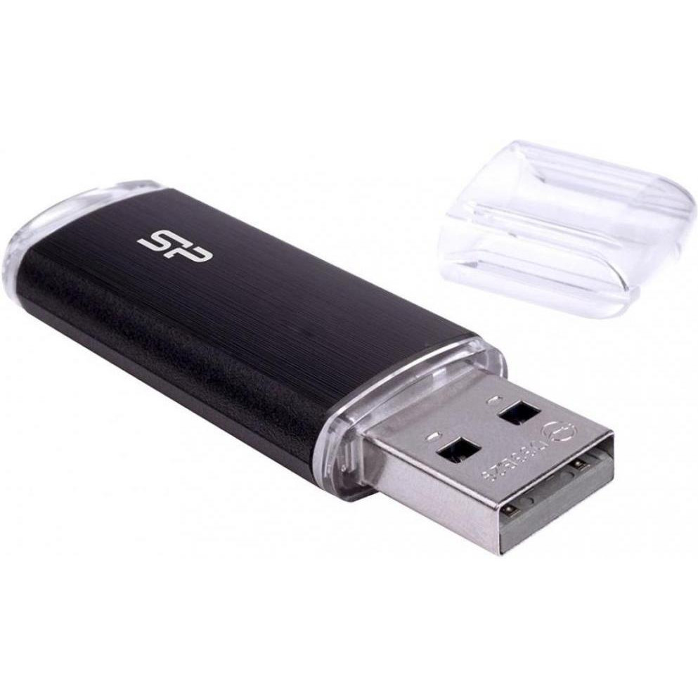 Silicon Power 8 GB Ultima U02 USB 2.0 Black (SP008GBUF2U02V1K) - зображення 1