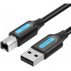 Vention USB Type-A Male USB Type-В 2A 5m Black (COQBJ) - зображення 1