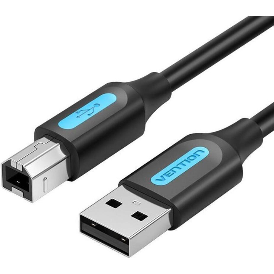 Vention USB Type-A Male USB Type-В 2A 5m Black (COQBJ) - зображення 1