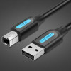 Vention USB Type-A Male USB Type-В 2A 5m Black (COQBJ) - зображення 2