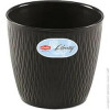 Stefanplast Вазон круглый LIBERTY черный 30 см (87302) - зображення 1