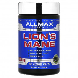   Allmax Nutrition Lion's Mane, 600 mg, 60 Veggie Caps (300 mg per Capsule)