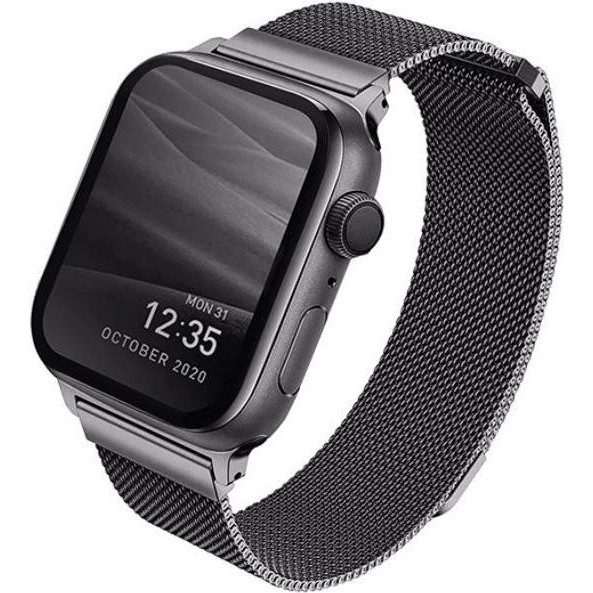 Uniq Ремінець  Dante Mesh Steel Strap Graphite (Graphite) для Apple Watch 44mm - зображення 1