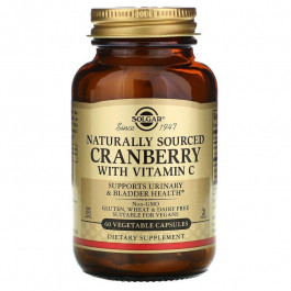   Solgar БАД Журавлина + вітамін С, Cranberry Vitamin C, , натуральна, 60 рослинних капсул