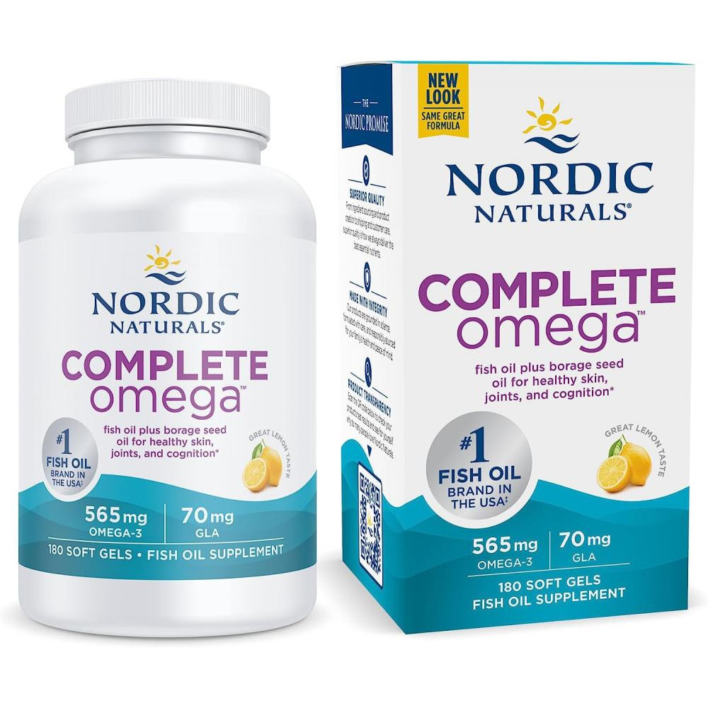 Nordic Naturals БАД Омега 3 6 9 (лимон), Complete Omega, Nordic Naturals, 1000 мг, 180 капсул - зображення 1