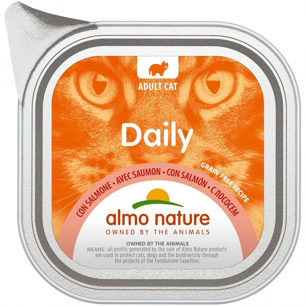 Almo Nature Daily Cat з лососем 100 г (8001154124972) - зображення 1