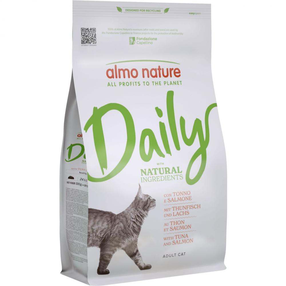 Almo Nature Daily Cat з тунцем і лососе 1,2 кг (8001154000849) - зображення 1