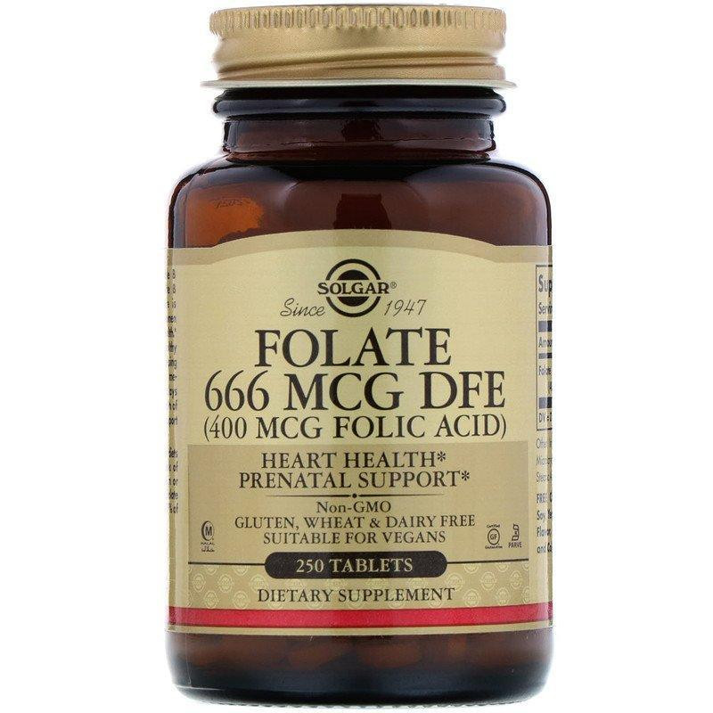 Solgar Folate (As Metafolin) 400 mcg 50 Tablets (SOL-01940) - зображення 1