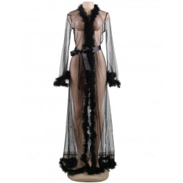    Пеньюар Star Night Sensual Feather Night Robe, чорний