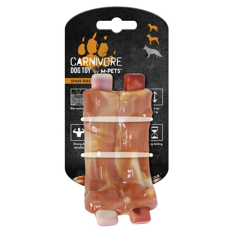 M-Pets (М-Петс) Carnivore Dog Toy Spare Ribs - Іграшка гумова Реберця з ароматом бекону для собак 13,5х5,7х - зображення 1