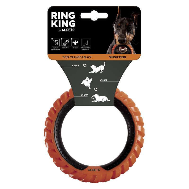 M-Pets (М-Петс) Ring King - Іграшка-кільце гумова для собак 12,7х12,7х2,2 см (961139) - зображення 1