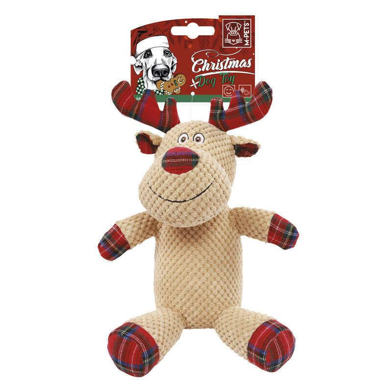 M-Pets (М-Петс) Christmas Toy Reindeer Dasher - Іграшка з пищалкою Олень для собак 30х24х13 см (961133) - зображення 1