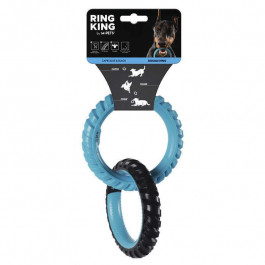   M-Pets (М-Петс) Ring King Double - Іграшка-кільце подвійна гумова для собак 12,7х12,7х2,2 см (961140)