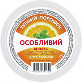   Triuga Herbal Зубний порошок  Dentogin Особливий М'ята + апельсин 75 г (4820164641750)