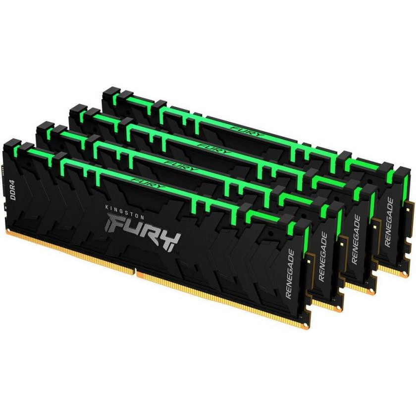 Kingston FURY 32 GB (4x8GB) DDR4 3600 MHz Renegade RGB (KF436C16RBAK4/32) - зображення 1