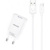 USAMS T21 Charger kit T18 single USB White + Type-C (T21OCTC01) - зображення 1