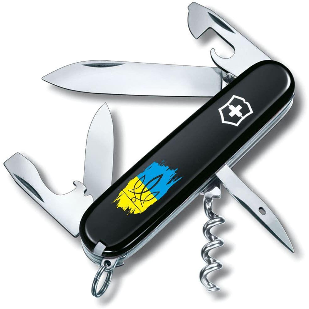 Victorinox SPARTAN UKRAINE Трезубец фигурный на фоне флага 1.3603.3_T1026u (Vx13603.3_T1026u) - зображення 1