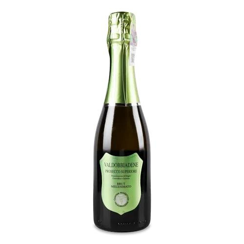 Val D'Oca Вино ігристе  Prosecco Superiore Brut, 0,375 л (8000037000334) - зображення 1