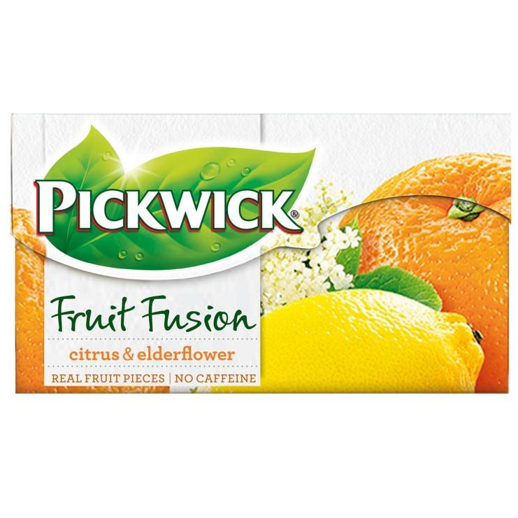 Pickwick Чай фруктово-трав'яний  Fruit Fusion CitrusElderflower ароматизований, 20х2 г (8711000349090) - зображення 1