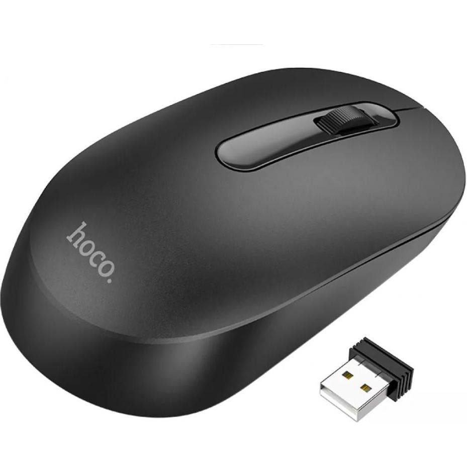 Hoco GM14 Platinum business wireless mouse Black - зображення 1