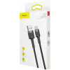 Baseus cafule Cable USB For Type-C 3A 0.5M Gray+Black (CATKLF-AG1) - зображення 2