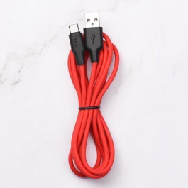   Hoco X21 Plus USB-A to Type-C 1m Black/Red (6931474711922)