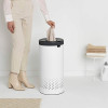 Brabantia Бак для белья Laundry Bin 35 л Plastic Lid White and Cool Grey (304866) - зображення 4