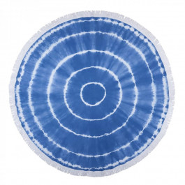   Barine Home Полотенце пляжное Pestemal Swirl Roundie Blue Barine размер 150х150 см (svt-2000022244442)