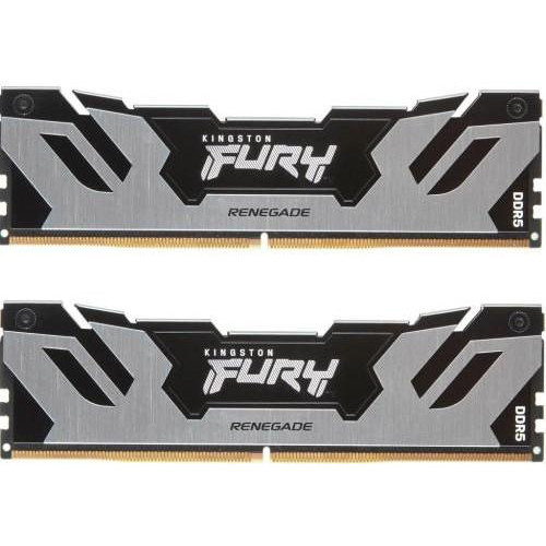 Kingston FURY 32 GB (2x16GB) DDR5 7200 MHz Renegade Silver/Black (KF572C38RSK2-32) - зображення 1