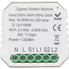   Tervix Pro Line ZigBee Switch 2 клавіші (433121)