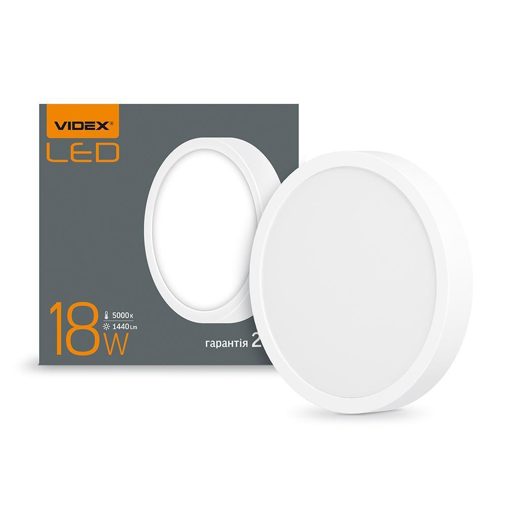 VIDEX LED светильник круглый Downlight 18W 5000K (VL-DLRS-185) - зображення 1