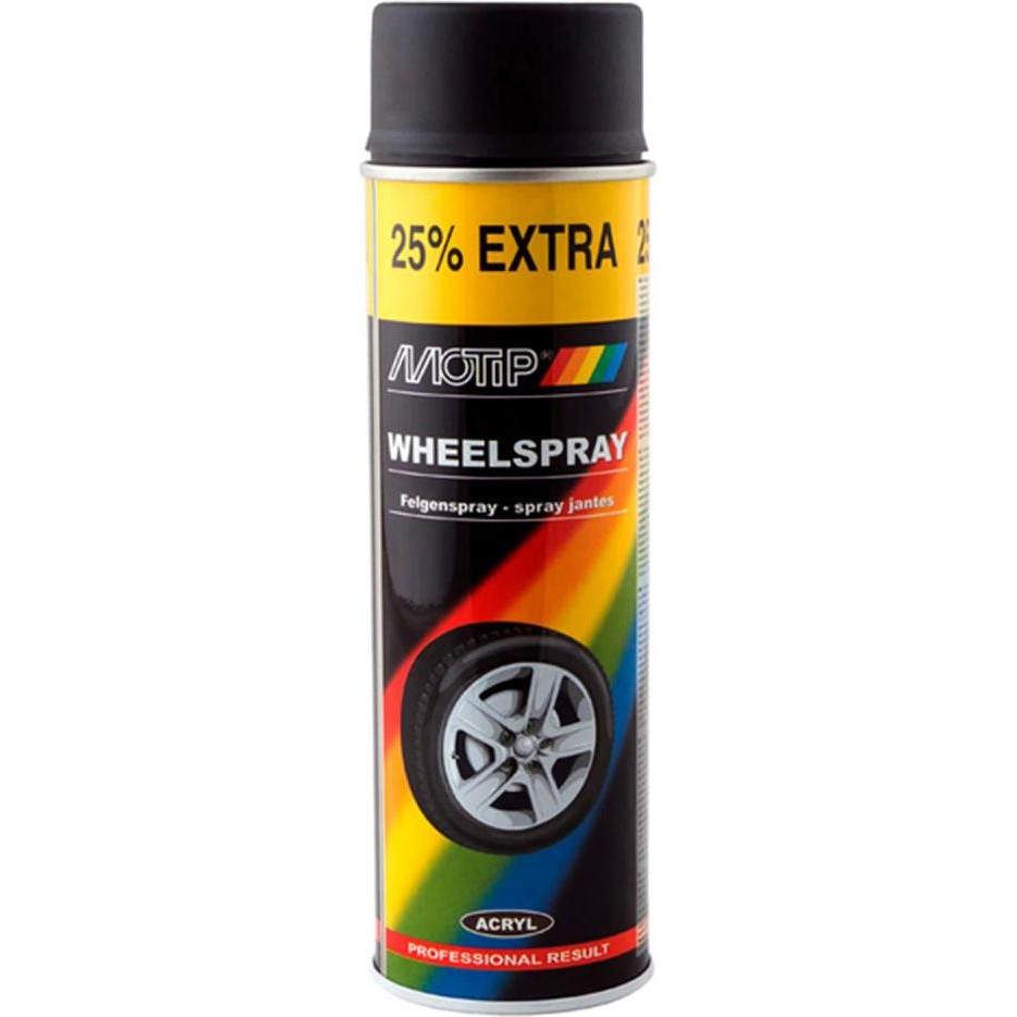 MOTIP Motip Wheelspray Краска для дисков черная матовая, 500мл (04019IG) - зображення 1