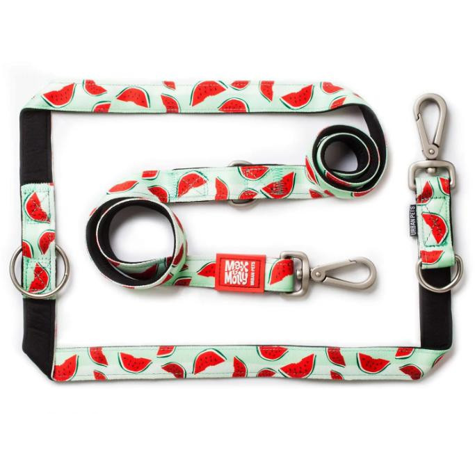 Max & Molly Multi-Function Leash Watermelon Багатофункціональний повідець, малюнок "Кавуни" S (4894512015746) - зображення 1