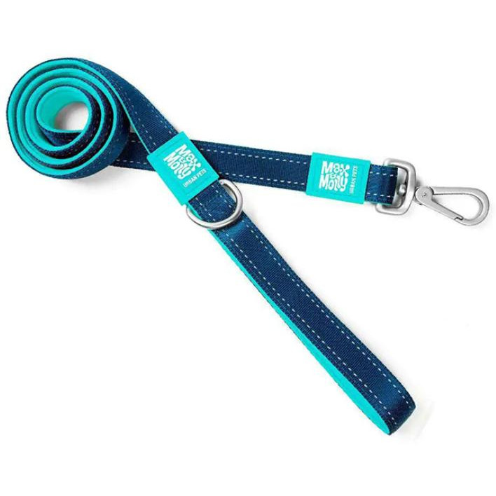 Max & Molly Short Leash Matrix Sky Blue Короткий повідець, малюнок "Матрікс небесно-блакитний" S (4894512017566) - зображення 1