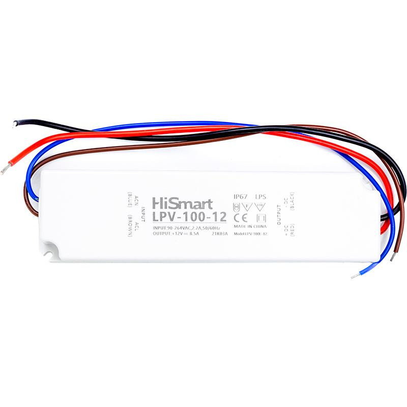 HiSmart 12V 8.5A 100W IP67 (LPV-100-12) - зображення 1